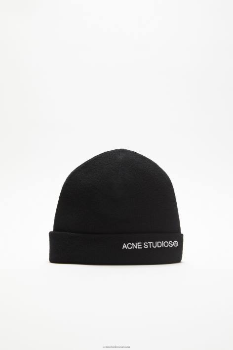 Accessories 8FXBR450 Acne Studios Logo beanie Black