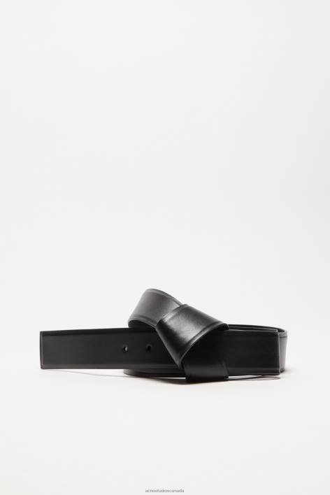 Accessories 8FXBR480 Acne Studios Musubi leather belt Black