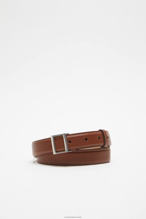 Accessories 8FXBR638 Acne Studios Leather buckle belt Brown