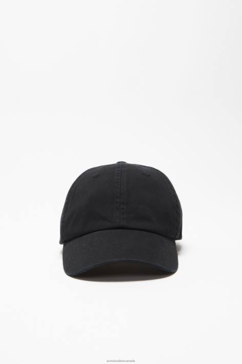 Accessories 8FXBR454 Acne Studios Twill cap Black