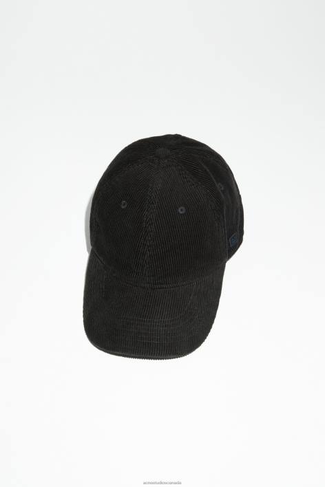 Accessories 8FXBR471 Acne Studios Micro Face patch cap Black