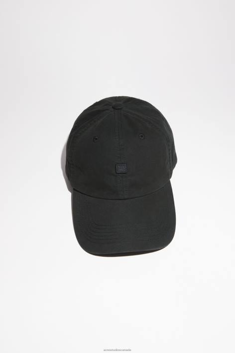 Accessories 8FXBR496 Acne Studios Micro Face patch cap Black