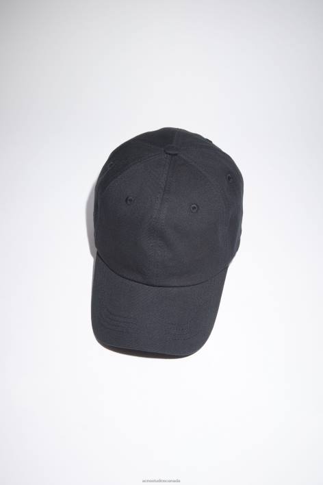 Accessories 8FXBR513 Acne Studios Cotton baseball cap Black