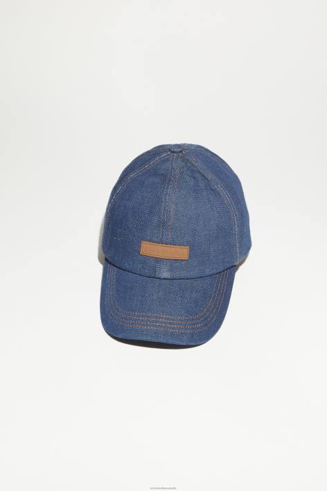 Accessories 8FXBR532 Acne Studios Denim baseball cap Indigo Blue