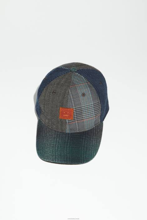 Accessories 8FXBR533 Acne Studios Face patch cap Blue/Green