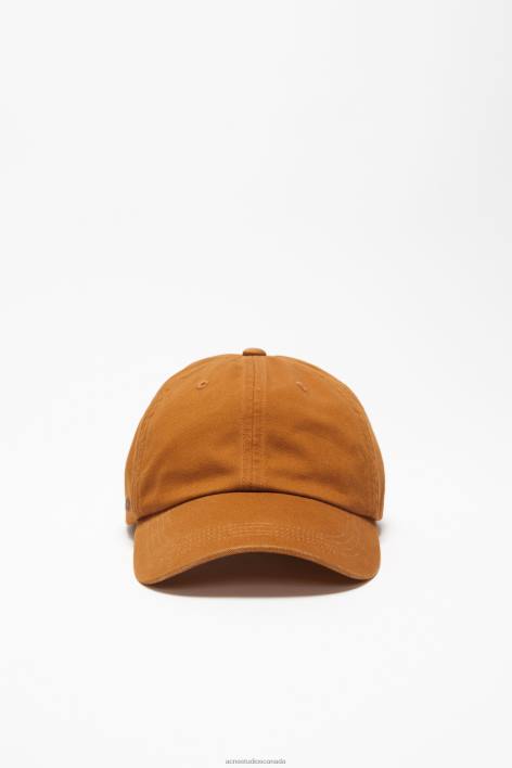 Accessories 8FXBR625 Acne Studios Twill cap Toffee Brown