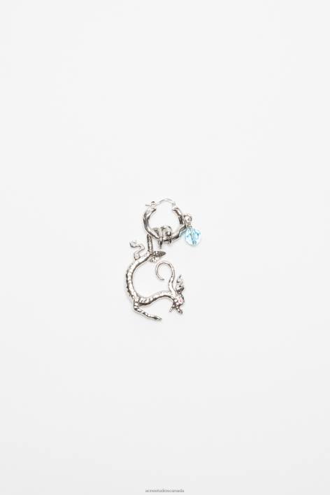 Accessories 8FXBR644 Acne Studios Charm earring Antique Silver/Blue