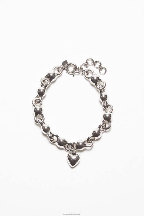 Accessories 8FXBR650 Acne Studios Heart charm necklace Antique Silver