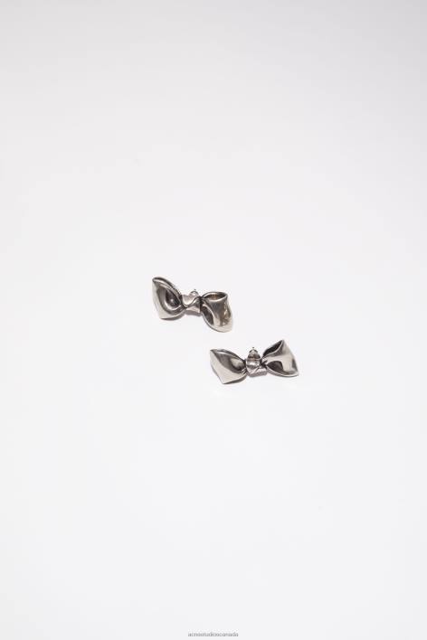 Accessories 8FXBR652 Acne Studios Bow earrings Antique Silver