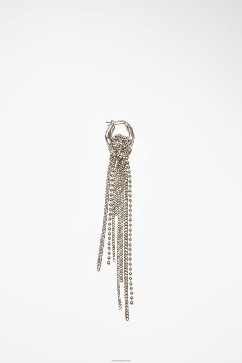 Accessories 8FXBR682 Acne Studios Multi chain earring Silver/Pink