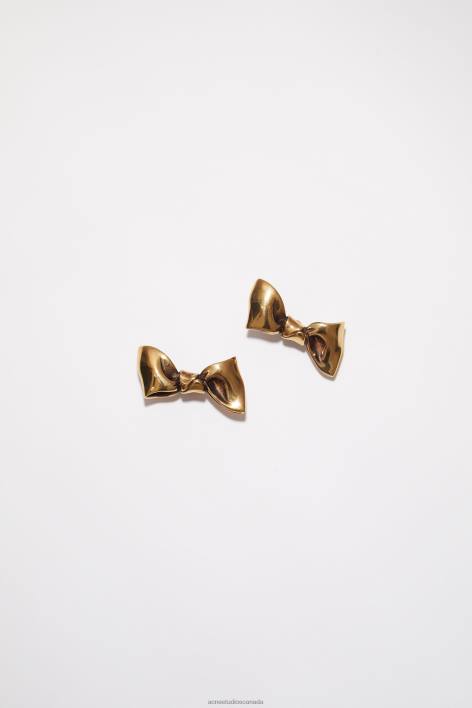 Accessories 8FXBR702 Acne Studios Bow earrings Antique Gold