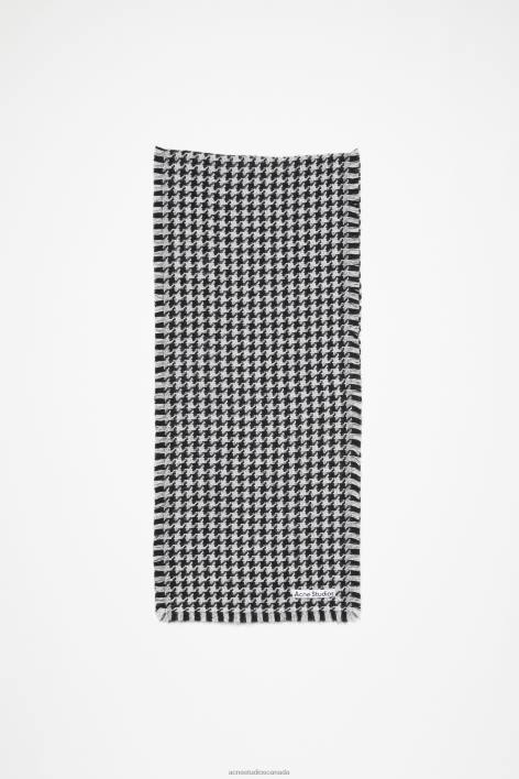 Accessories 8FXBR464 Acne Studios Houndstooth scarf Black/White