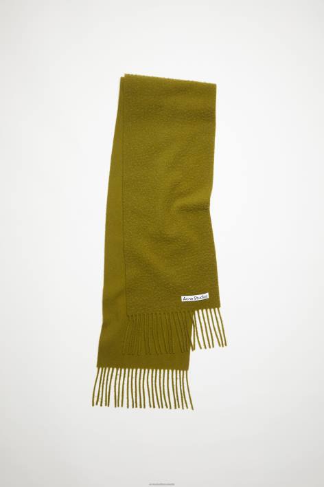 Accessories 8FXBR616 Acne Studios Wool fringe scarf Olive Green