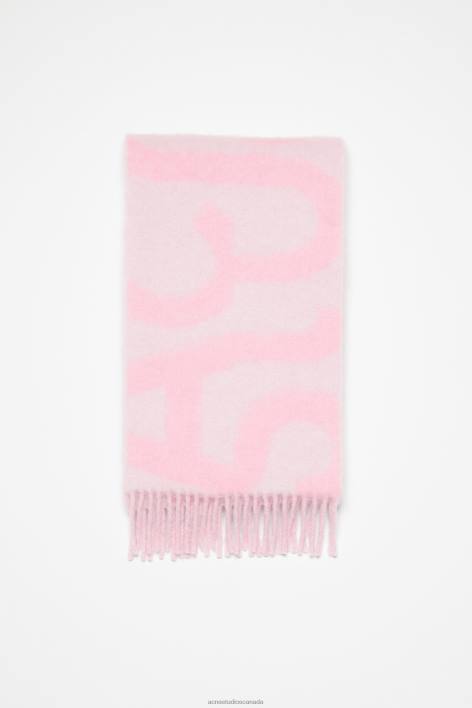 Accessories 8FXBR850 Acne Studios Logo scarf Pink