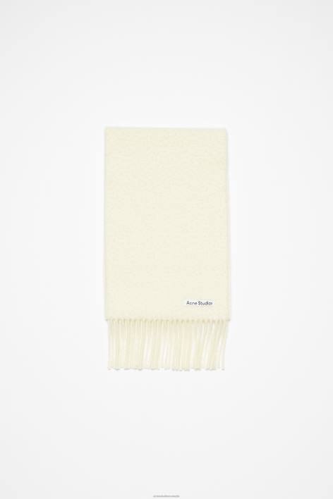 Accessories 8FXBR873 Acne Studios Wool fringe scarf Warm White