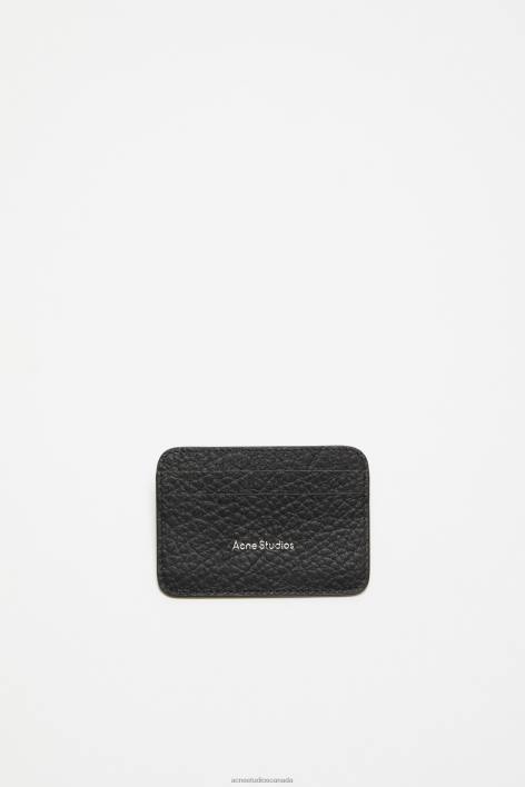 Accessories 8FXBR459 Acne Studios Leather card holder Black