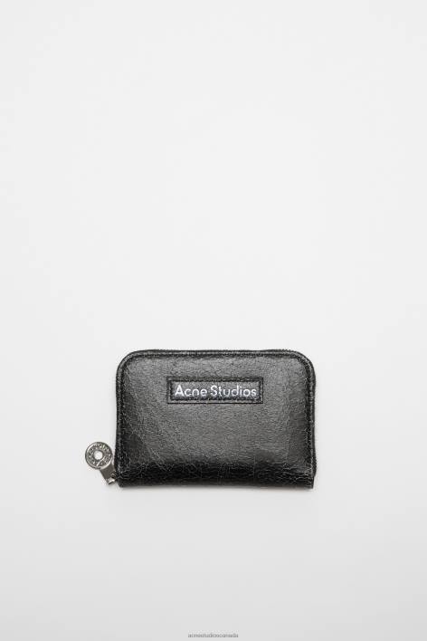 Accessories 8FXBR466 Acne Studios Leather zip wallet Black