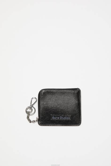 Accessories 8FXBR468 Acne Studios Zip leather wallet Black