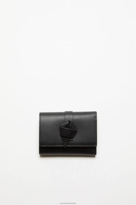 Accessories 8FXBR490 Acne Studios Musubi folded wallet Black