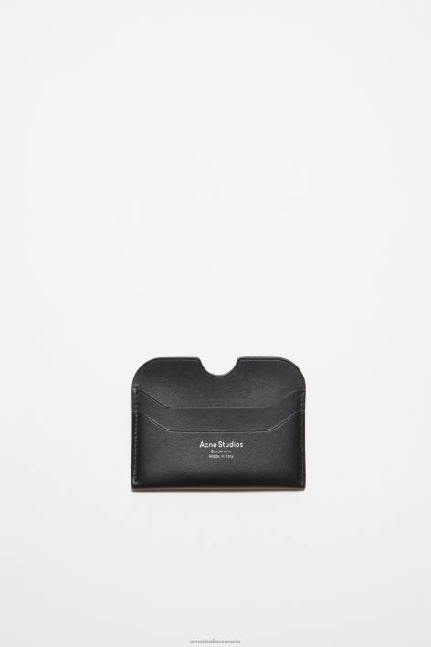 Accessories 8FXBR510 Acne Studios Leather card holder Black