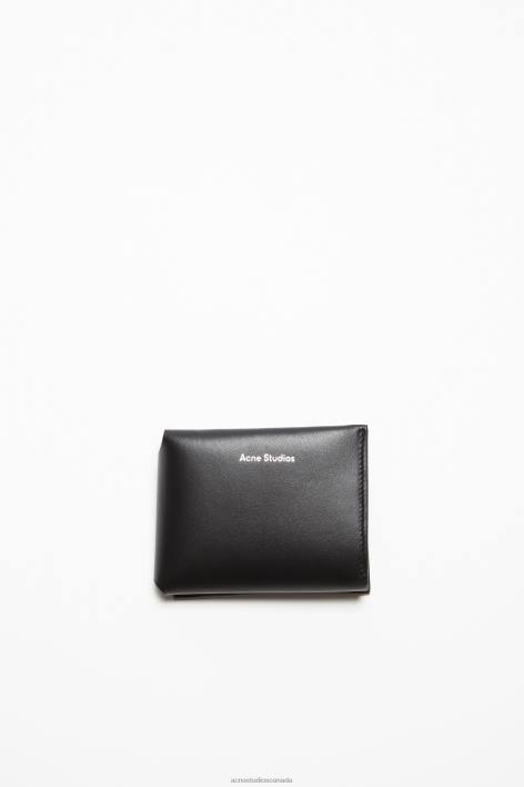 Accessories 8FXBR524 Acne Studios Leather trifold wallet Black