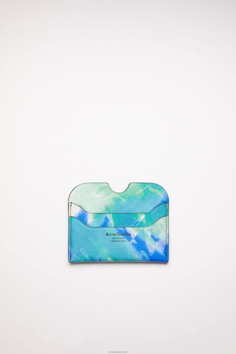 Accessories 8FXBR535 Acne Studios Card holder Blue/Green