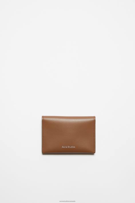 Accessories 8FXBR721 Acne Studios Folded card holder Camel Brown