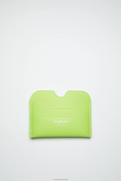 Accessories 8FXBR738 Acne Studios Card holder Lime Green