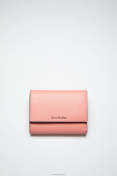 Accessories 8FXBR863 Acne Studios Folded wallet Salmon Pink