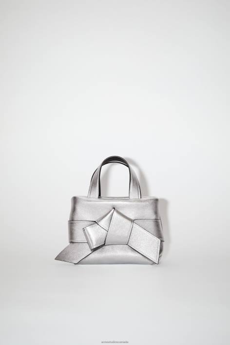 Accessories 8FXBR687 Acne Studios Musubi micro tote Silver