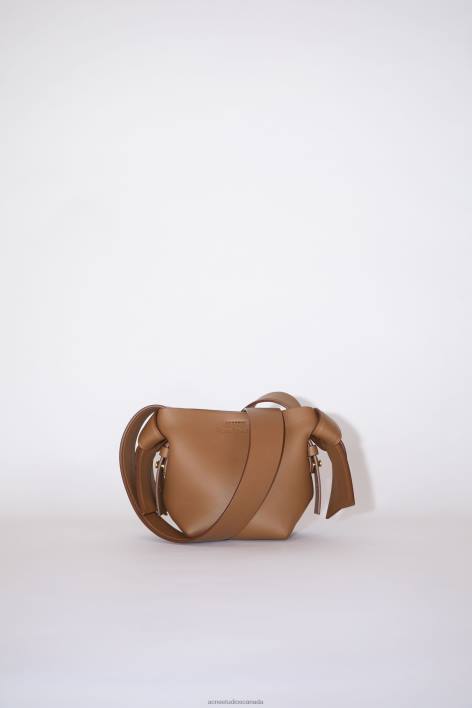 Accessories 8FXBR719 Acne Studios Musubi micro tote Camel Brown