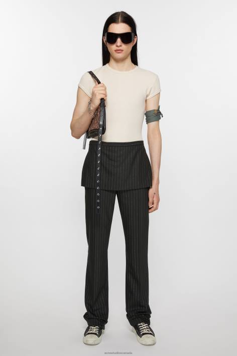 Apparel 8FXBR1042 Acne Studios Tailored pinstripe trousers Black