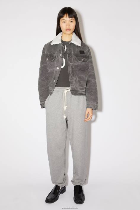 Apparel 8FXBR311 Acne Studios Cotton sweatpants Unisex Light Grey Melange