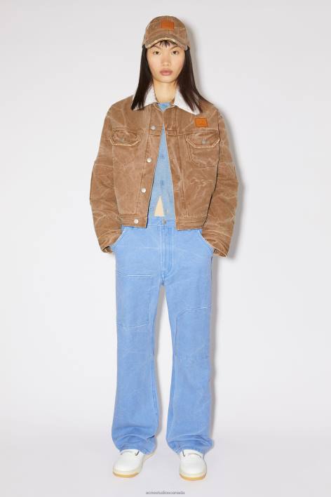 Apparel 8FXBR317 Acne Studios Patch canvas trousers Unisex Powder Blue