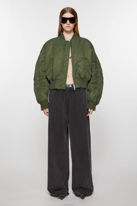 Apparel 8FXBR18 Acne Studios Bomber jacket Hunter Green