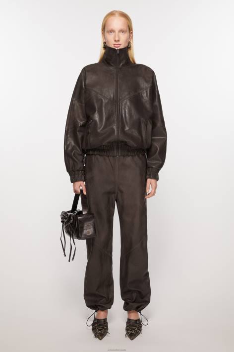 Apparel 8FXBR41 Acne Studios Leather jacket Brown