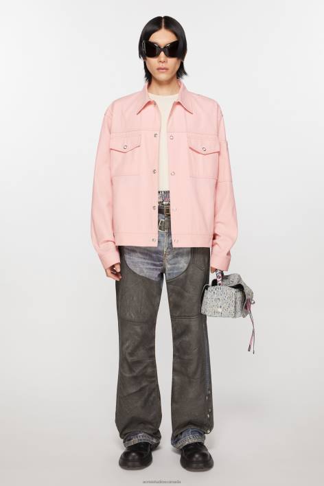 Apparel 8FXBR889 Acne Studios Twill jacket Pale Pink