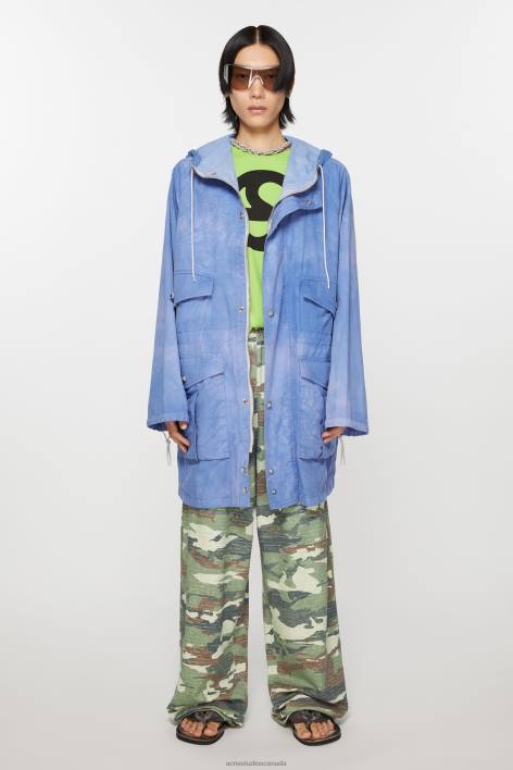 Apparel 8FXBR890 Acne Studios Hooded jacket Sweet Blue