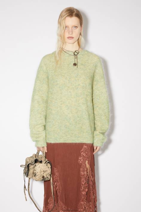 Apparel 8FXBR102 Acne Studios Wool mohair jumper Pistachio Green