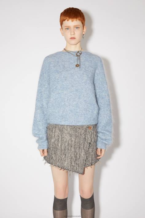 Apparel 8FXBR106 Acne Studios Wool mohair jumper Denim Blue