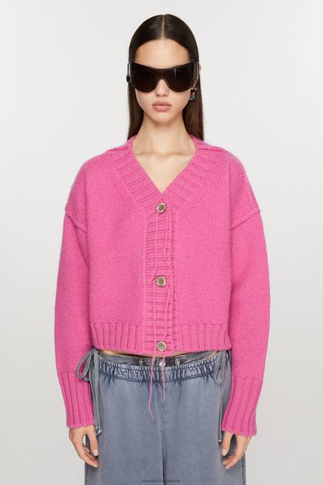 Apparel 8FXBR77 Acne Studios Knit cardigan Pink