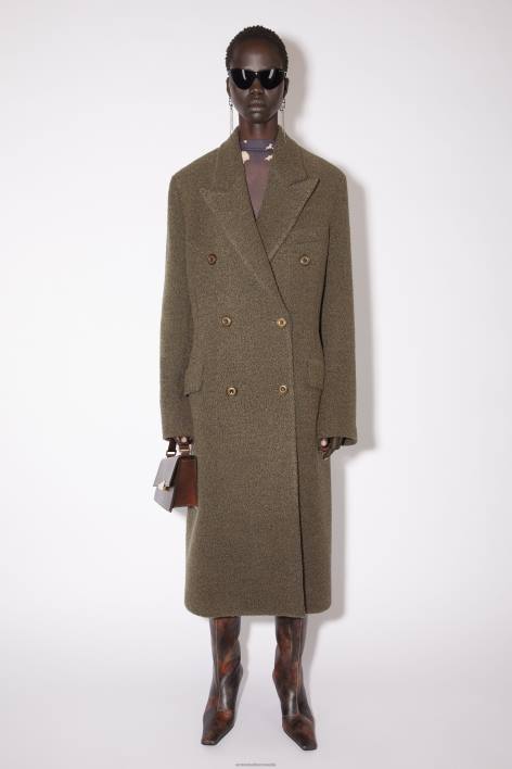 Apparel 8FXBR32 Acne Studios Double-breasted wool coat Taupe Grey