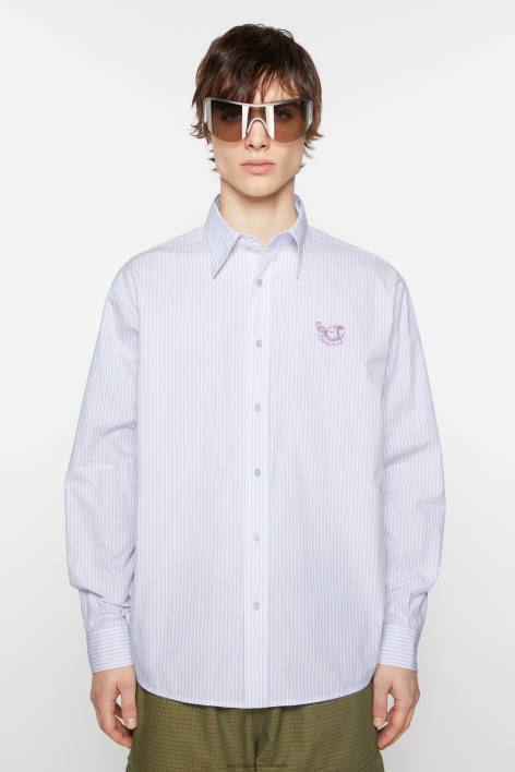 Apparel 8FXBR1117 Acne Studios Button-up shirt Lilac/White