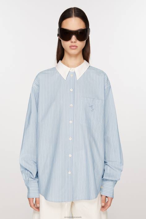 Apparel 8FXBR170 Acne Studios Stripe shirt Blue/White