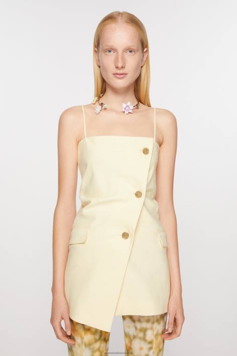 Apparel 8FXBR174 Acne Studios Strap suit top Soft Yellow