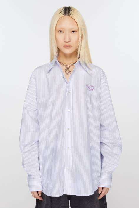 Apparel 8FXBR376 Acne Studios Button-up shirt Lilac/White