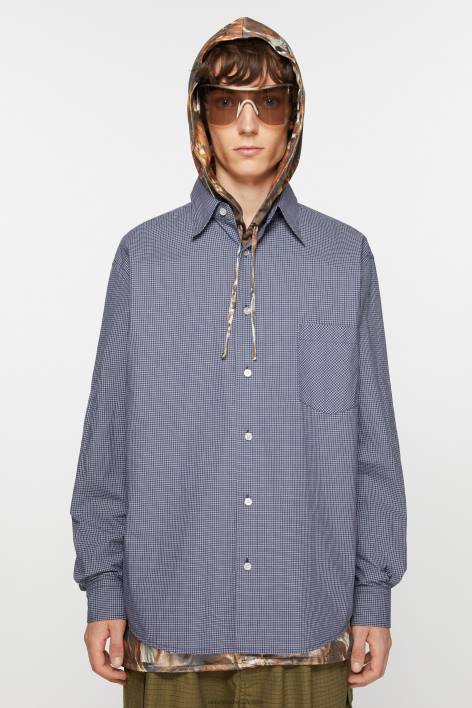 Apparel 8FXBR987 Acne Studios Long sleeve shirt Navy