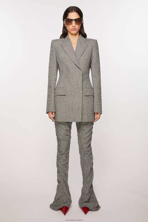 Apparel 8FXBR123 Acne Studios Fitted suit jacket Grey Melange