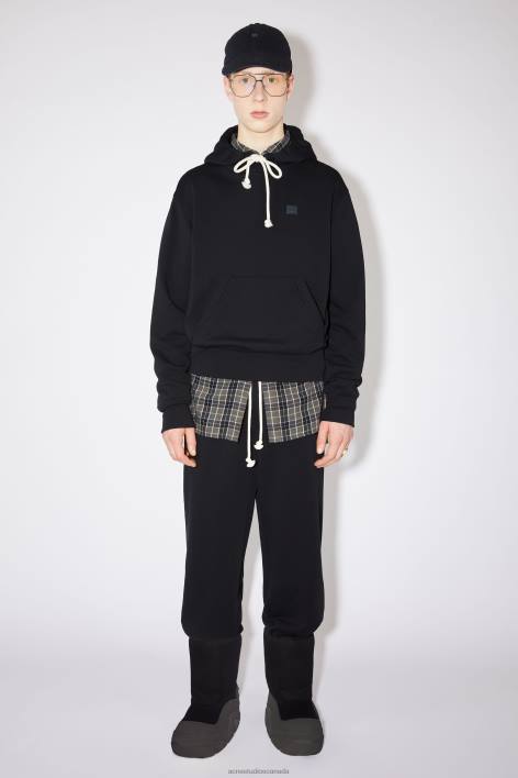 Apparel 8FXBR1191 Acne Studios Hooded sweatshirt - Regular fit Unisex Black