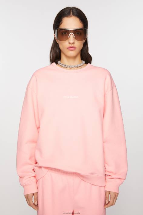 Apparel 8FXBR138 Acne Studios Crew neck sweater Pale Pink